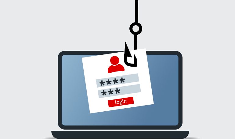 Représentation de l'hameçonnage phishing